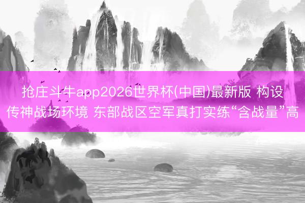 抢庄斗牛app2026世界杯(中国)最新版 构设传神战场环境 东部战区空军真打实练“含战量”高